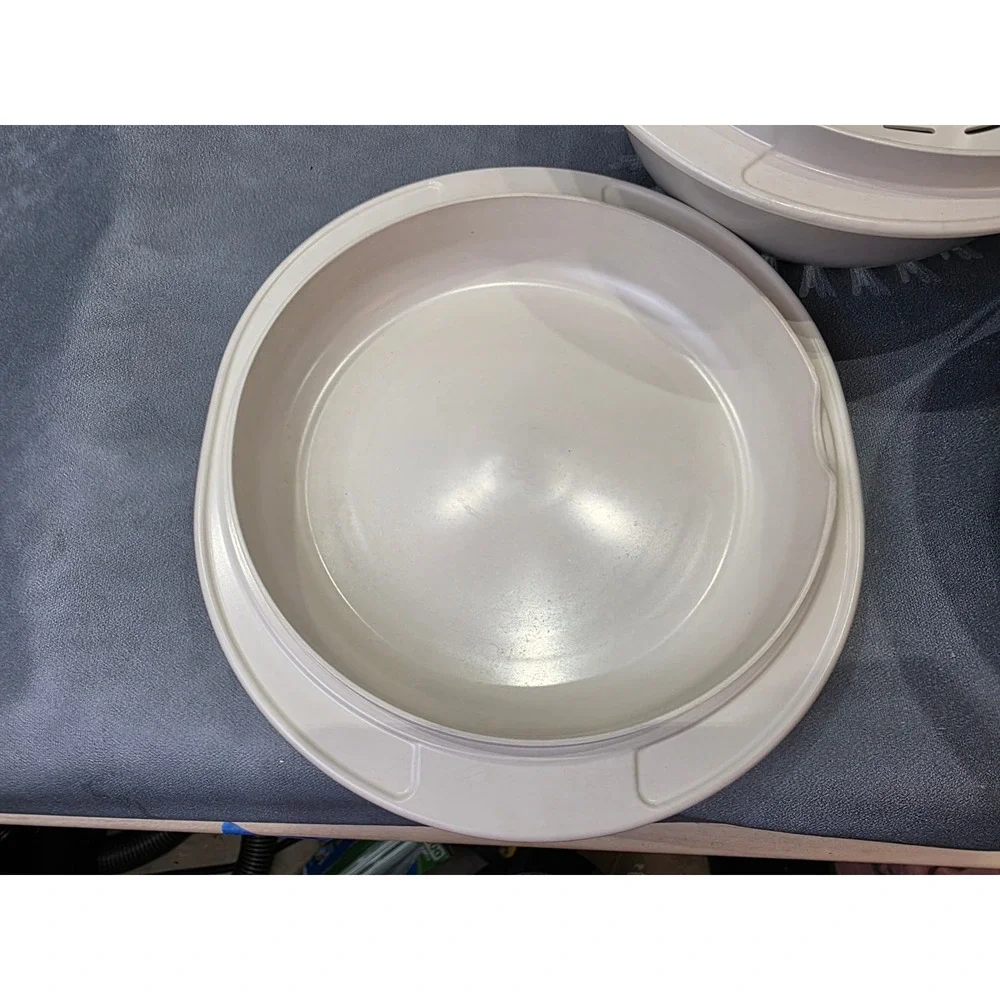 Tupperware Ultra 21 Ovenware Set 2Qt Casserole Steamer Colander 3/4Qt Lid Gray